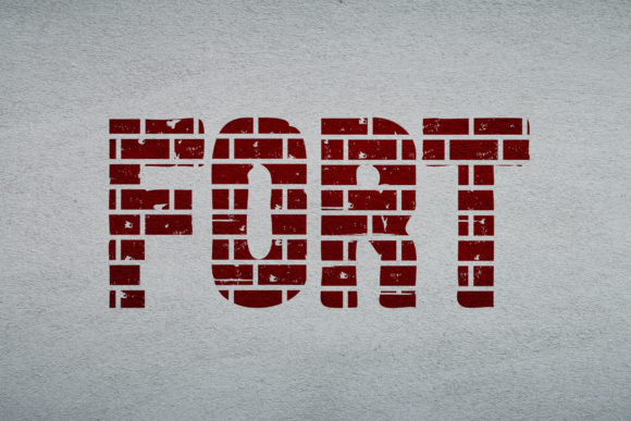 Fort Display Font: Bold Brick-Style Typography for Handmade Brands