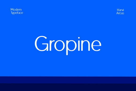 Gropine: A Minimal Display Font That Just Works