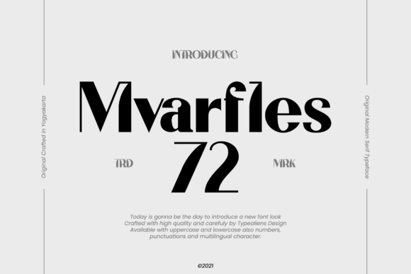 Mvarfles 72: A Bold Serif Font That Builds Brand Trust