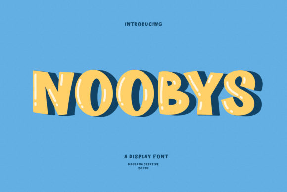 Noobys: A Charming Display Font for Small Business Branding
