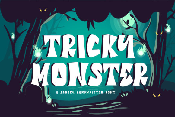 Tricky Monster: A Playful Display Font for Spooky-Sweet Branding