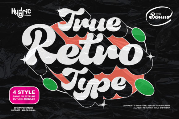 True Retrotype: A Bold Display Font for Confident Branding